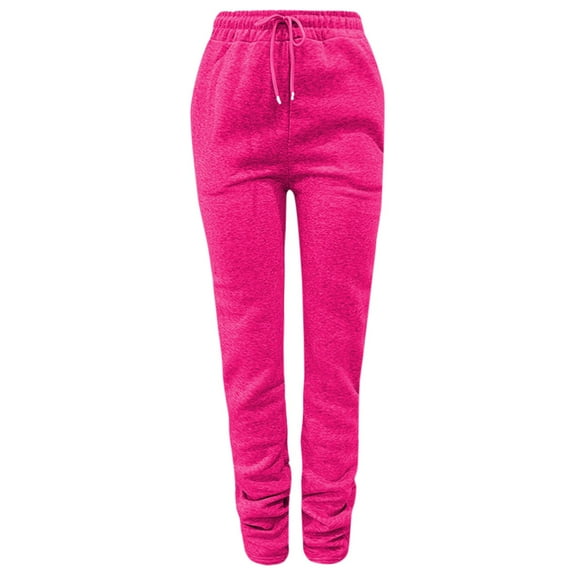 Women Trousers Thickened Warm Trousers Fashionable Outdoor Drawstring Casual Trousers