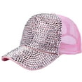 thumbnail image 1 of Men's Baseball Caps Cute Pink Sports Hat Flat Cap, 1 of 4