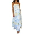 thumbnail image 1 of Women Tube Dress, Strapless Backless Fruit Print Swing Dress Loose Summer Long Dress, 1 of 9