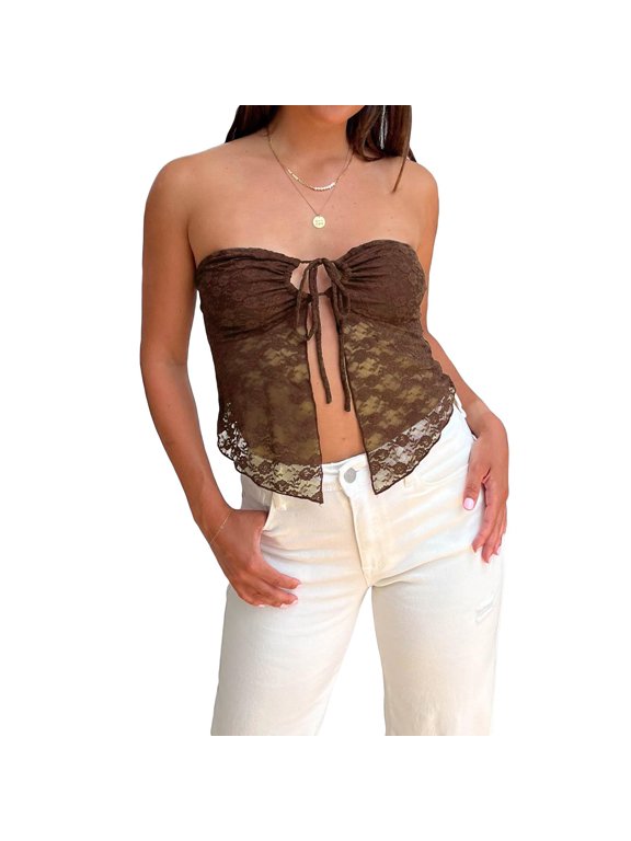 Women Tube Top Summer Off Shoulder Strapless Top Elegant Bandeau Top Off Shoulder Top A Tops for Women Athletic Tops for Women Top Women Crop