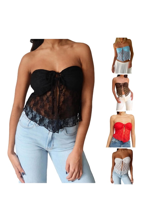 Women Tube Top Summer Off Shoulder Strapless Top Elegant Bandeau Top Off Shoulder Top Adjustable Tops for Women Pack 4 Set Crop Top Asymmetric Tunic Cleavage Cover Athletic Womens Tops Sleeveless