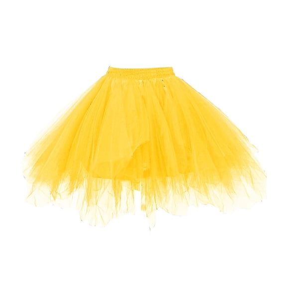 Women Tulle Skirt 1950s Vintage Adult Ballet Crinoline Tutu Skirt Fluffy Princess Petticoat Underskirt Dancing Dress for Cosplay Party Carnival