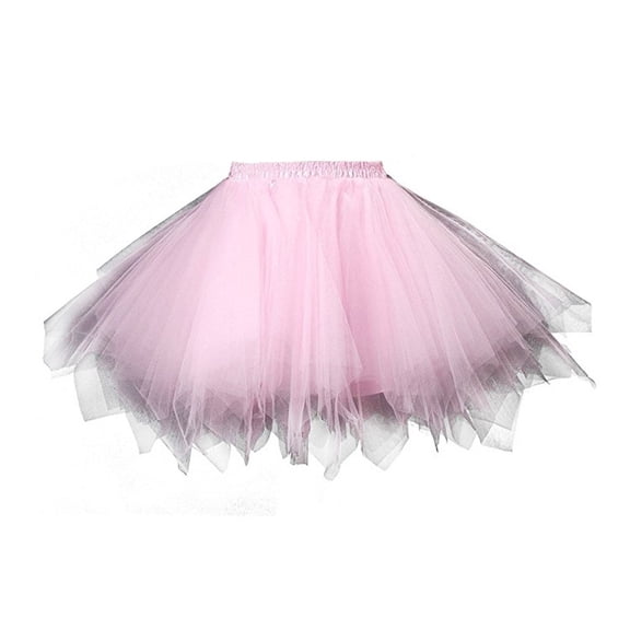 Women Tulle Skirt 1950s Vintage Adult Ballet Crinoline Tutu Skirt Fluffy Princess Petticoat Underskirt Dancing Dress for Cosplay Party Carnival