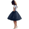 thumbnail image 1 of Women Tulle Skirt 4-Layers Mesh Fluffy Princess Underskirt A Line Knee Length Dancing Tutu Skirt for Wedding Party Homecoming Prom, 1 of 8