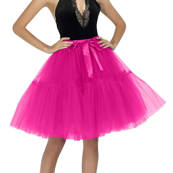 Women Tulle Skirt Layered Tulle Tutu Skirt Skirts 1950s Vintage Tutu for Women and Big Girls Womens Tutu Skirt 80s for Women Holiday Tutus for Women and Girls