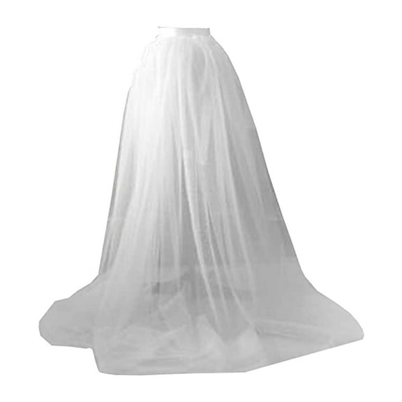 Women Tulle Tutu Long Skirt Maxi Floor Length Layered High Waist Dress Wedding Night Out Party A-Line Puffy Skirt