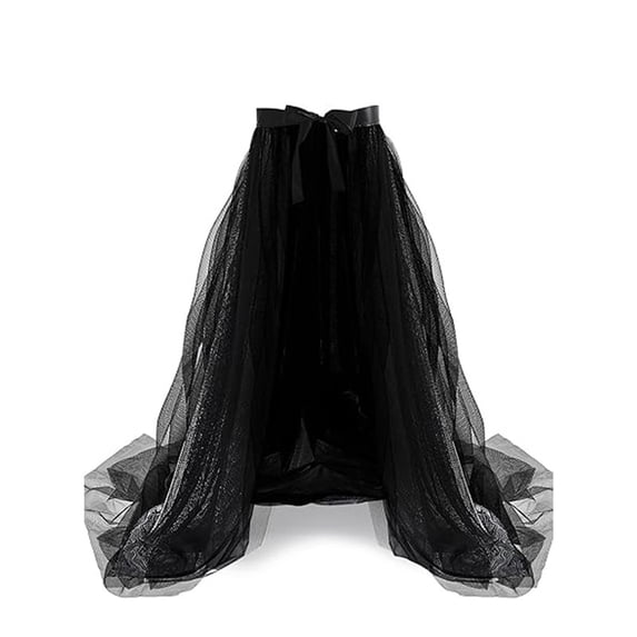 Women Tulle Tutu Long Skirts Wedding Party Cocktail Prom Bandage Mesh Maxi Dress Overskirt Overlay Long Bridal