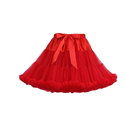 Women Tulle Tutu Skirt Solid Color Summer Casual Elastic Mini A-Line Skirt for Beach Club Streetwear