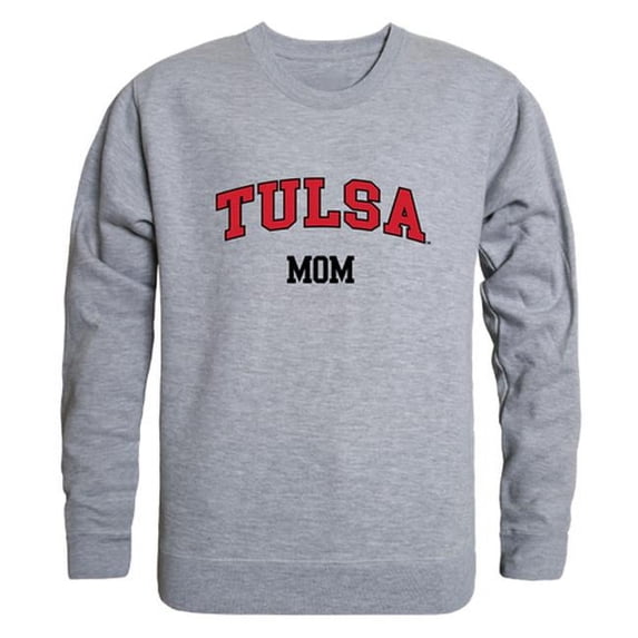 Women Tulsa Golden Hurricane Mom Crewneck Fleece, Heather Grey - 2XL
