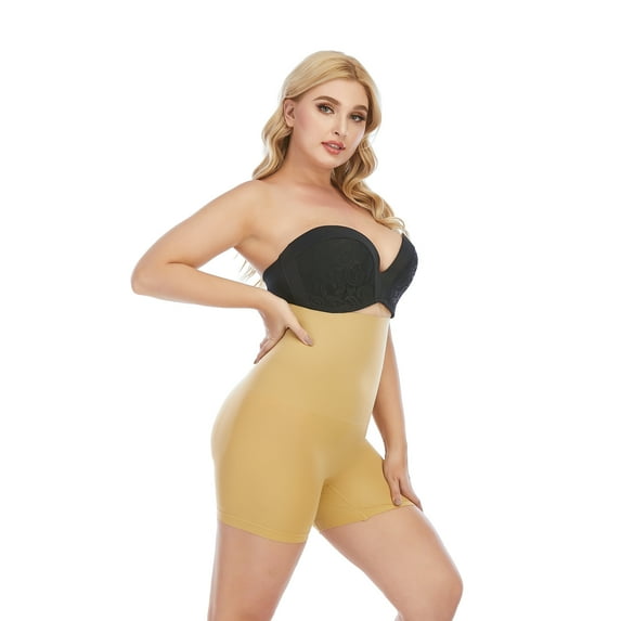 Women Tummy Control Body Shaper Shorts - High Waist Thigh Slimmer Shapewear Waist Trainer Panties
