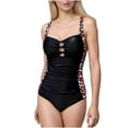 thumbnail image 1 of Women Tummy Control One Piece Swimsuit Push Up Bathing Suit Full Coverage Slimming Swimwear Womens Bathing Suits Ruched Hollow Out Swimwear, 1 of 6