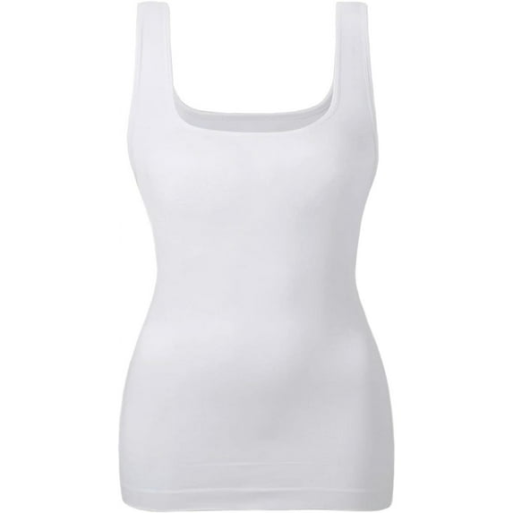 Women Tummy Control Shapewear Tank Tops Seamless Square Neck Compression Tops Slimming Body Shaper Camisole