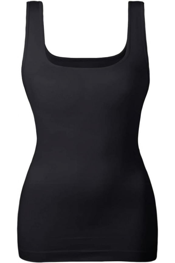 Women Tummy Control Shapewear Tank Tops Seamless Square Neck Compression Tops Slimming Body Shaper Camisole