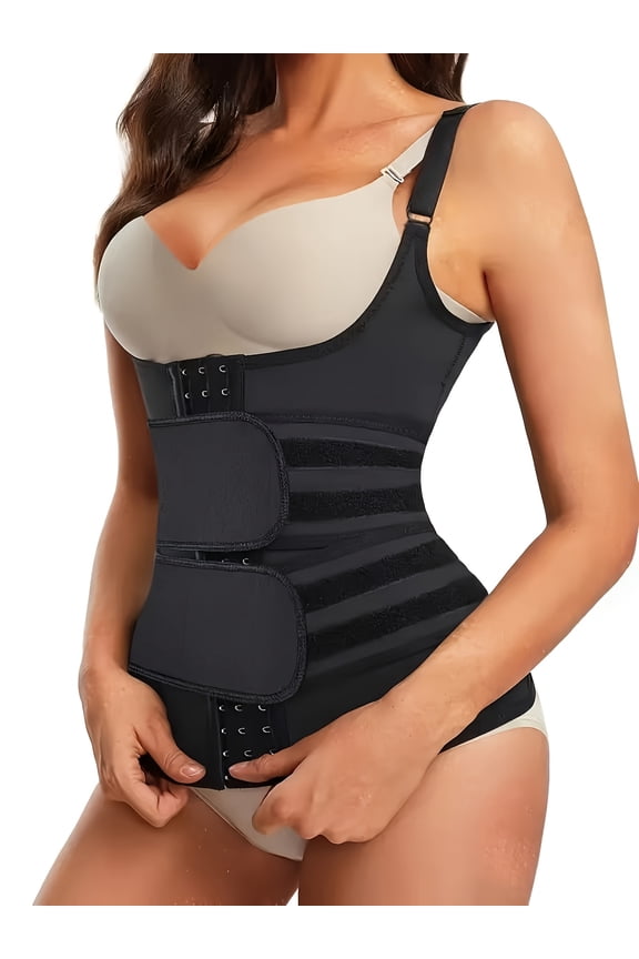 Women Tummy Control Shapewear Vest, Chest Lifting Body Shaper with Buckle Design, Waist Slimming Compression Underwear for Daily Wear