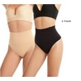 thumbnail image 1 of B & B DEALS Women's Tummy Control Medium Control Shapewear Panties Thong, Off-White (2 Pack), 1 of 5