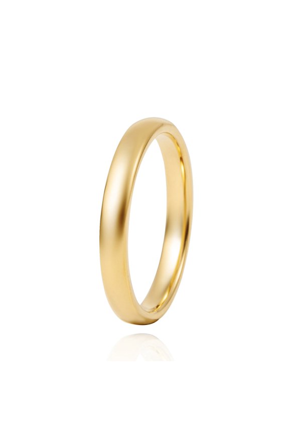 Women Tungsten Gold Geometric Ring Inner Outer Ball Designs Jewelry Electroplated Gift Idea Elegant Accessories