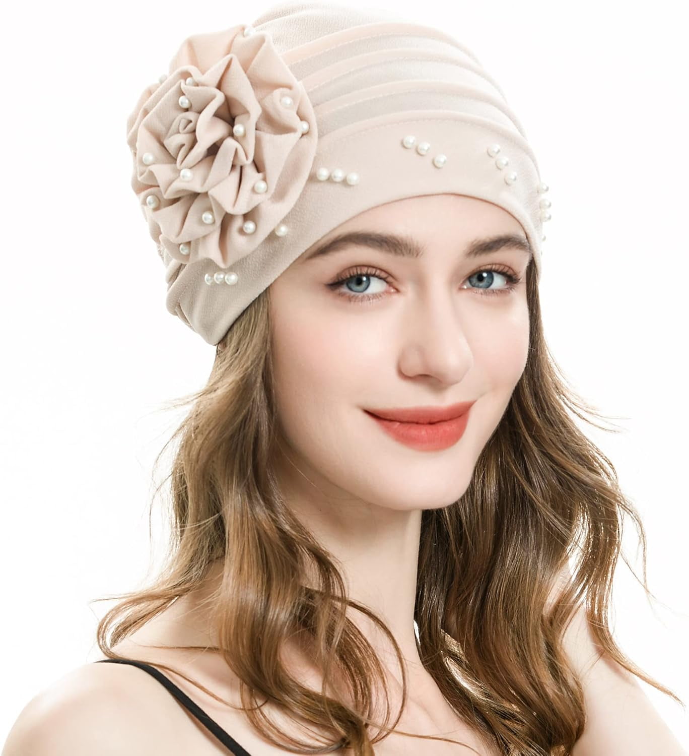 Women Turban Head Wrap 6 Pack Polyester Flower Beanie Chemo Hat Multi Color Not every accessory is just an accessory. Sometimes it main image 2
