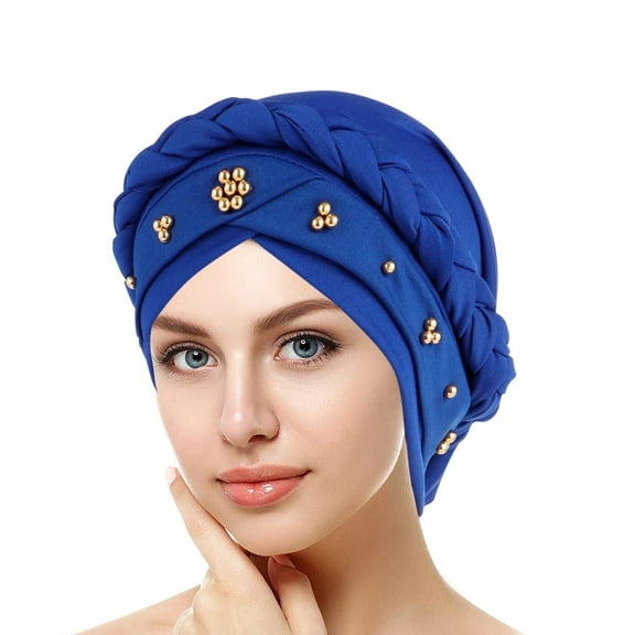 Women Turban Cap Beaded Headscarf Braid Wrap Hat Headwear Nature Hats L A Hats Fashion Tidbits Hat Hat Organizer for Baseball Caps Bag Men Cap Mesh 802 Hat Curved Cap Run like A Girl Hat G35