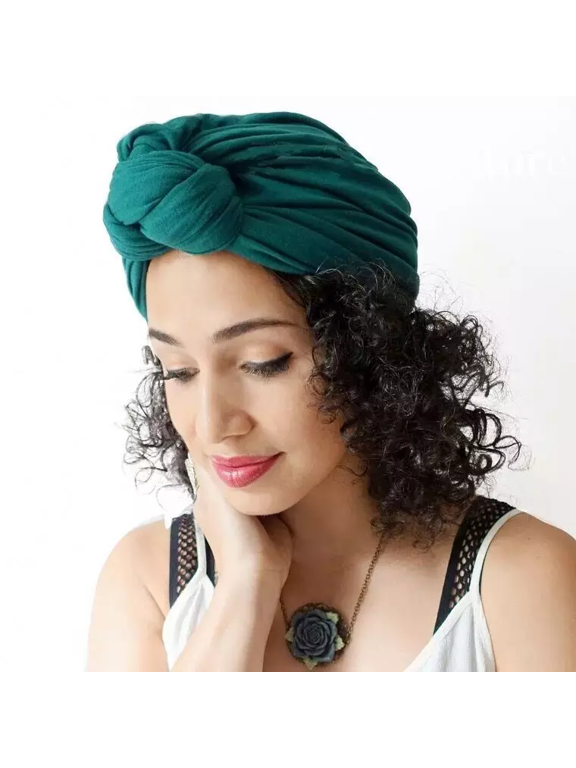 Women Turban/Hat Green color