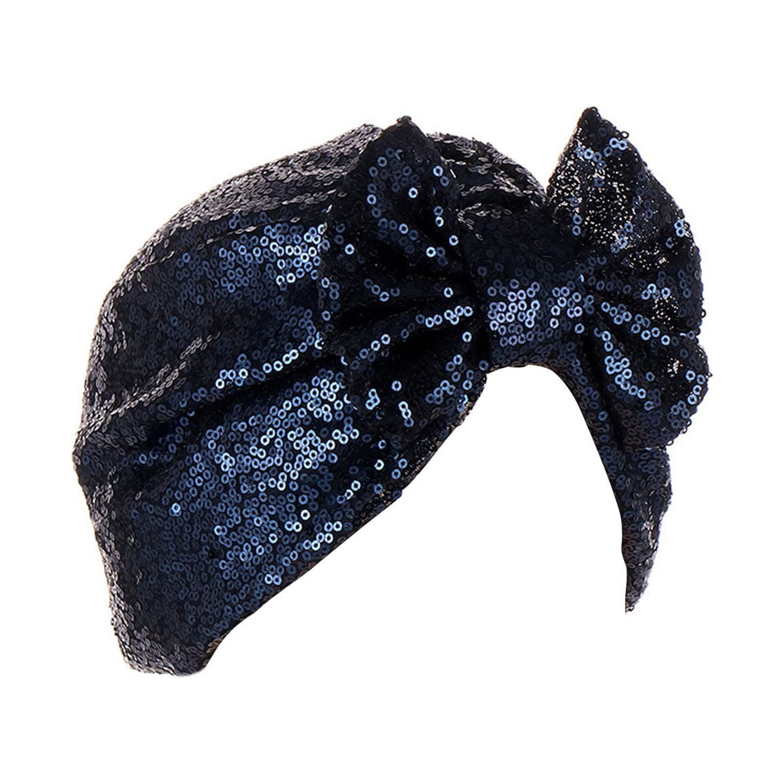 Women Turban Hatbow Sequins Hair Head Scarf Wrap Cover Running