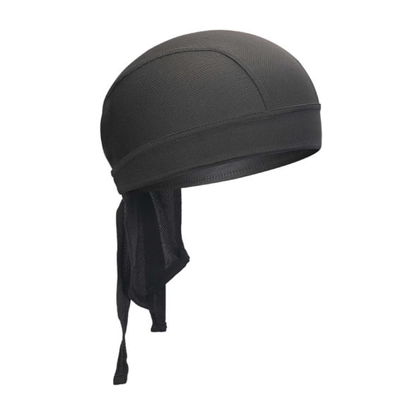 Women Turban Hats CQXIDFH Breathable Quick Drying Sports Cap, Lightweight Inner Base Headwear, Outdoor Mountain Bike Riding Headband for Unisex, Beret Hat (Black, A)