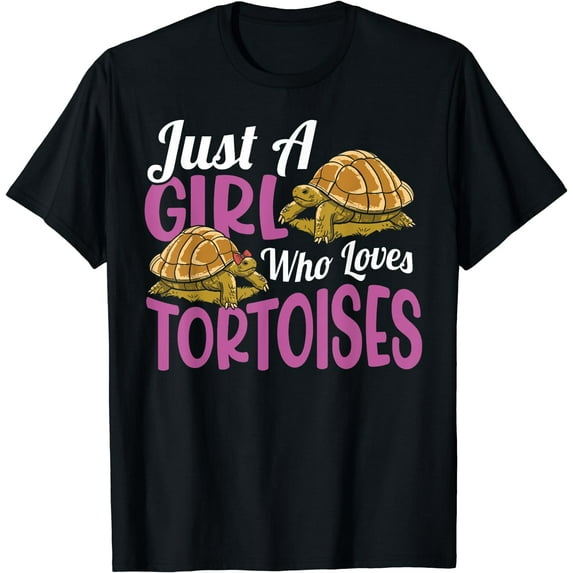 Women Turtle Reptile Just A Girl Who Loves Tortoises T-Shirt Black Small