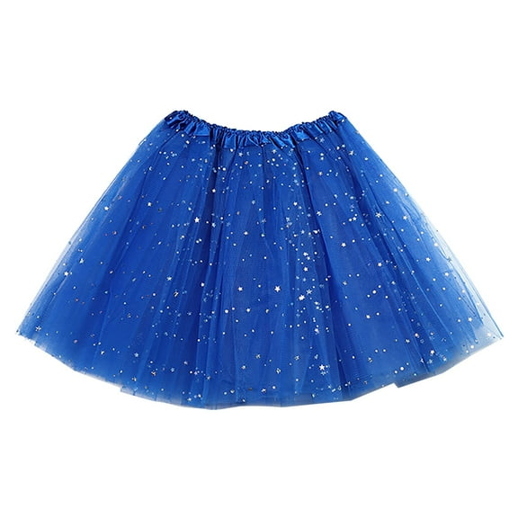Women Tutu Skirt Adult Dance Fluffy Dkirt Triple Star Sequined Mesh Skirt Club Basic Leisure Dailywear