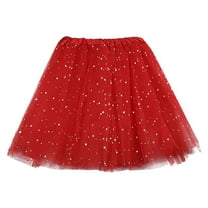 Women Tutu Skirt Adult Dance Fluffy Dkirt Triple Star Sequined Mesh Skirt Vacation Holiday Female Dailywear