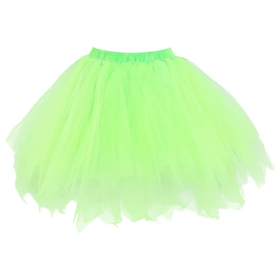 Women Tutu Skirt Party Mesh Long formal Dresses,Green,M