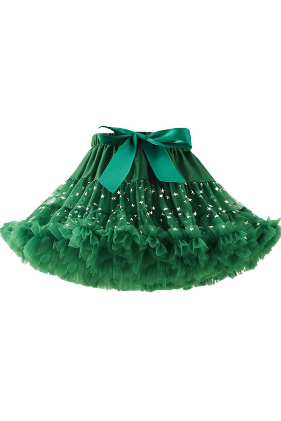 Women Tutu Skirt Swing Underskirt Petticoat Cute Dress,Army Green,One Size