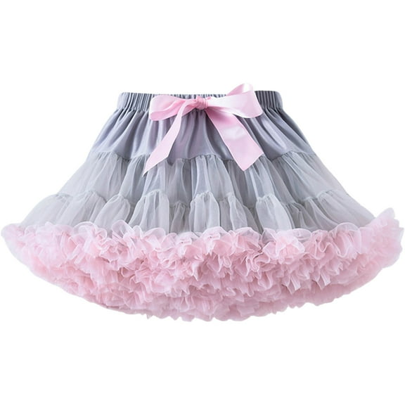 Women Tutu Skirt Swing Underskirt Petticoat Cute Dress,Grey,One Size