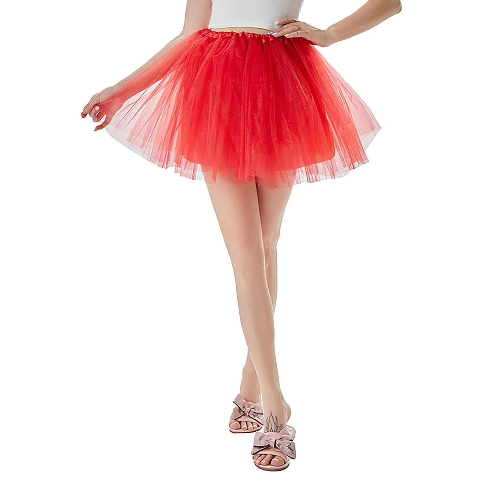 Rainbow Tutu Women's Tutu Skirt Tulle Fluffy Petticoat Cosplay Poofy Puffy Tutu Dance Ballet Tutu Ballet Tutu Women's Skirt Tulle Princess Tutu Adult Petticoat Costume Tutu Skirt Girl Women, Rainbow