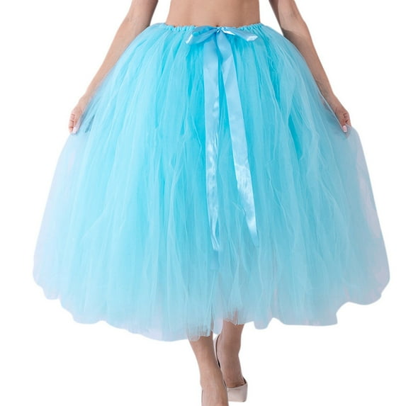 Women Tutu Tulle Skirts A-line Tulle Skirt Women Girls Tutu Skirt Elastic Tulle Tutus Women's Girls Party Favor Dance Tulle Skirts Tulle Tutu Skirts Party Festival Carnival