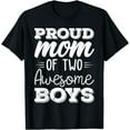 thumbnail image 1 of Women Two Mom of 2 Boys Mother's Day T-Shirt, 1 of 4
