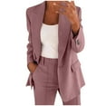 thumbnail image 1 of Women Two Piece Lapels Jumpsuits for Women Party Suit Set office Business Plus Size Jumpsuit Long Sleeve Button formal Ladies Dressy Jumpsuits Jacket Pant Suit Slim Loosetrouser Jacket Suit, 1 of 4