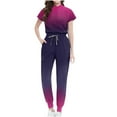 thumbnail image 1 of Women Two Piece Outfits Sets Short Sleeve Sweatsuit Colorful Print Outfits Summer Lounge Sets Women's Pajamas Sets, 1 of 3