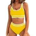thumbnail image 1 of Women Two Piece Swim Dress Underwire Swimsuits Push Up Tankini Halter Bathing Suit Dress with Boyshorts Christmas Gifts, 1 of 6