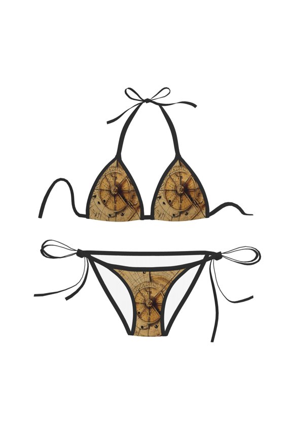 Women Two Piece Swimsuit Sexy Swimwear Halter String Triangle Bikini Sets - Astrolabe