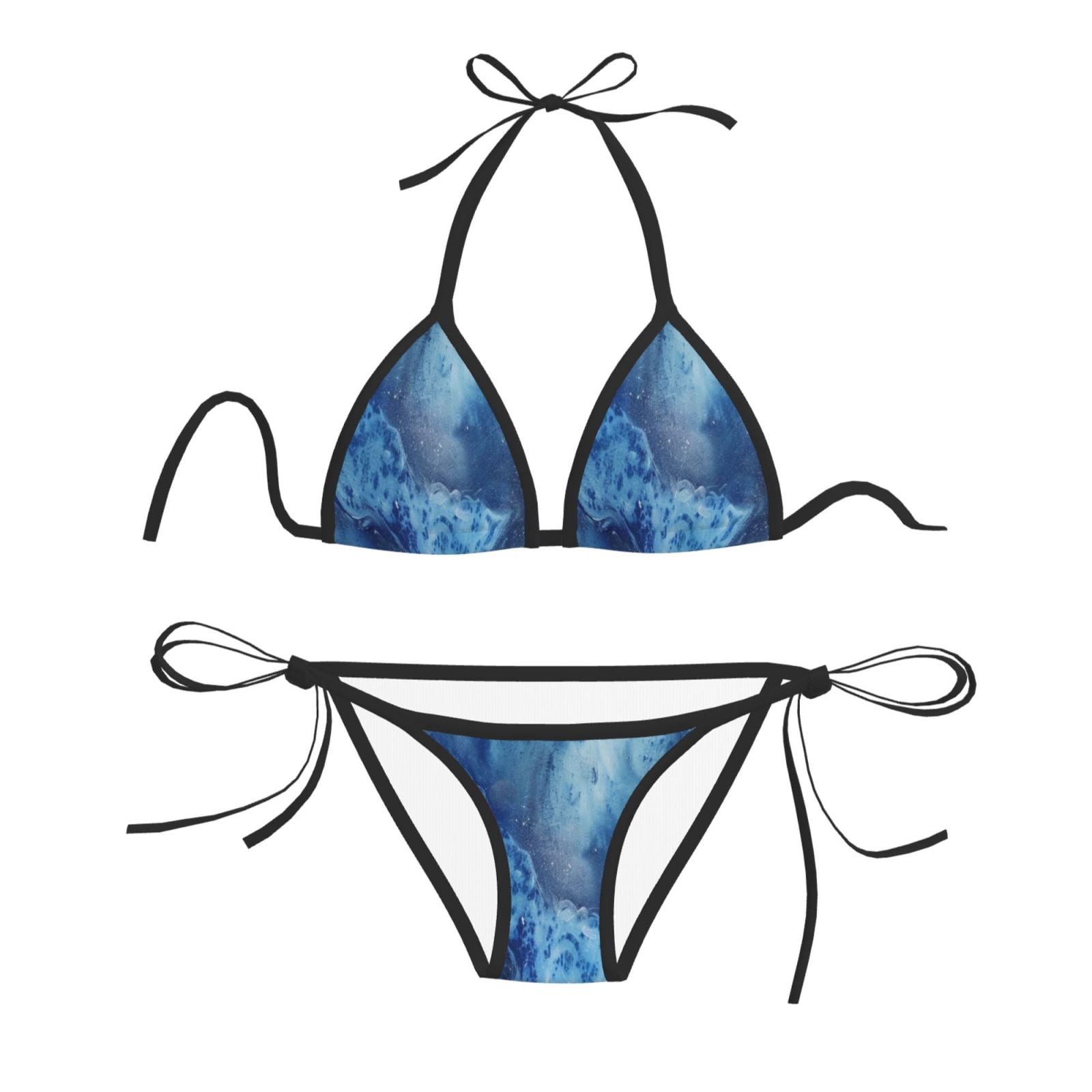 Oceans String Women Two Piece Swimsuit Sexy Swimwear Halter String Triangle Bikini ...