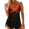 thumbnail image 1 of Women Two Piece Swimsuit Tummy Control Bathing Suits Tankini Top with Sporty Shorts Plus size, 1 of 5