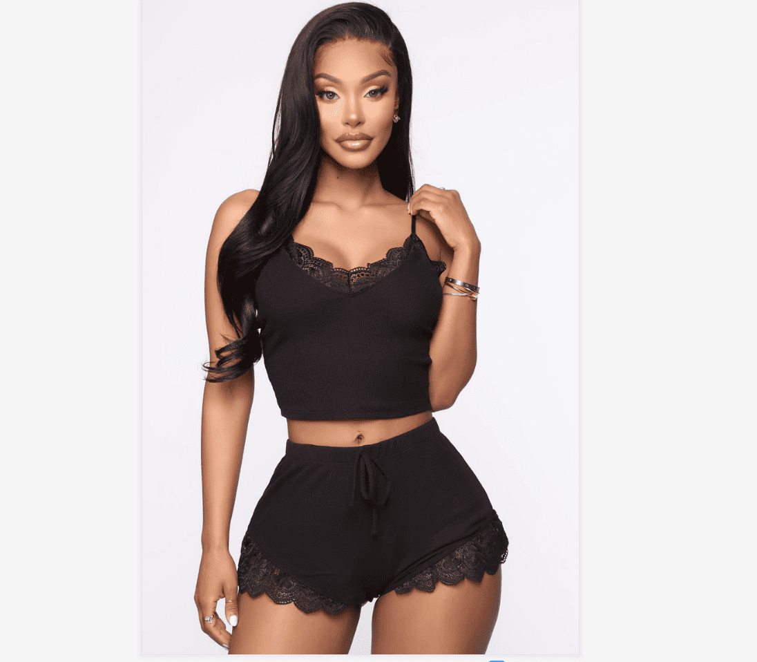 Crop top and shorts nightwear sale