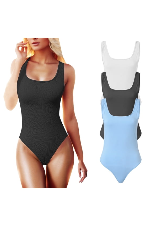 Women U Neck Sleeveless Casual Fashion Stretch Tank Top Bodysuit Wide Leg Pant Stretch Jumpsuit Womens Long Sleeve Pant Suit Short Sleeve Pants Suits for Women Women Tuxedos Maternity Dungarees Romper