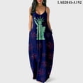 thumbnail image 1 of Women USA Flag Printed V-Neck Sleeveless Maxi Skirt 4th of July Independence Day Maxi Dress Stars & Stripes Graphic Summer Patriotic Casual Slip Dress, 1 of 2