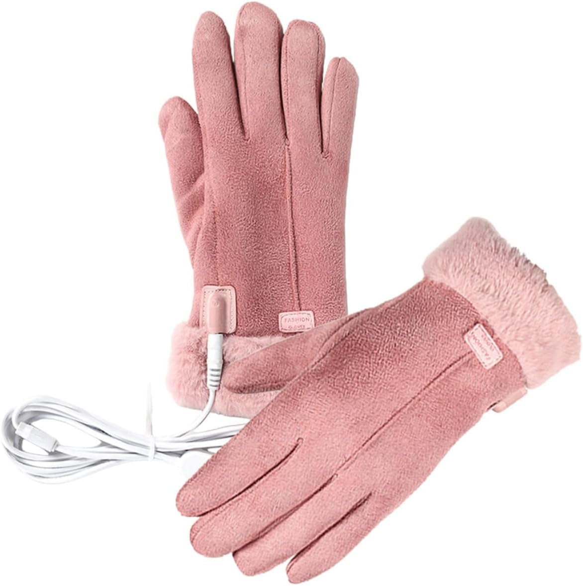 Women USB Heated Gloves Electric Winter Warm Gloves 3 Heating