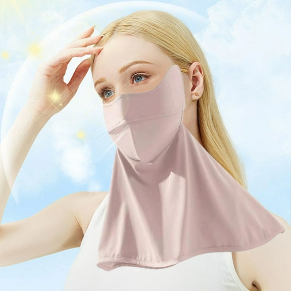 Women UV Protection Summer Balaclava, Sun UV Protection Balaclava Hat with Face Mask, Sports Solar Rays Protection Face Cover Outdoor Cycling Face Reusable Face Cover for Fishing Camping Hiking