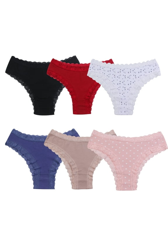 Women Underwear 12 pcs Cotton Boxer Boyshort Cotton Bikini Brief Panty S (P932-12)