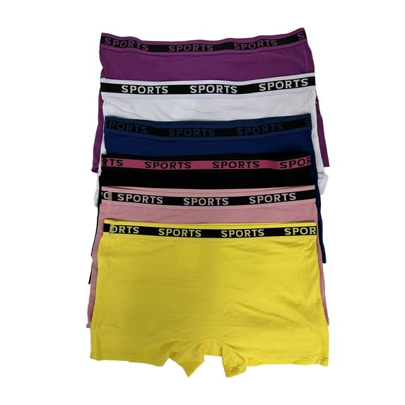 Women Underwear 12 pcs Cotton Boxer Boyshort Panties XL (P8923)