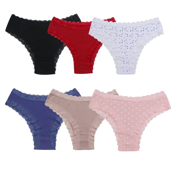 Women Underwear 6 Packs Bikini Cotton Brief Panties XL (WP931)