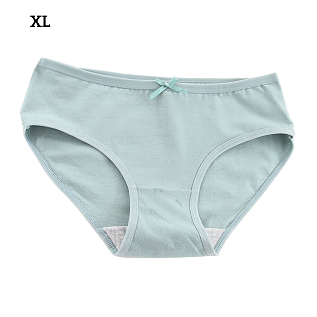 10 Pcs/lot Cotton Women's Panties Soft Mid Waist Underwear For Female Large Size  Women's Underwear Set Soild Women Briefs Under - AliExpress