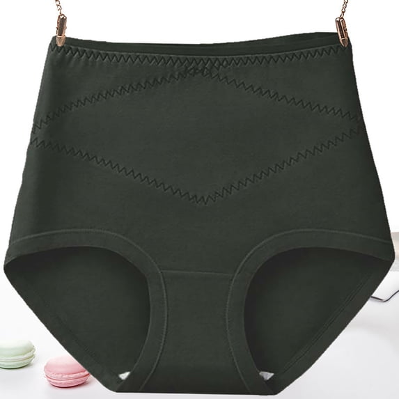 Women Underwear Brief JIANLAI Tummy Control Underwear Seamless High Waisted Panties No Show Stretch Full Coverage Tagless Briefs Black